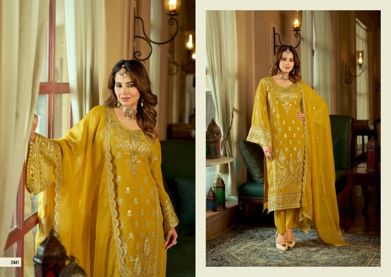 Aroma Color Edition By Eba Soft Organza Embroidery Readymade Suits